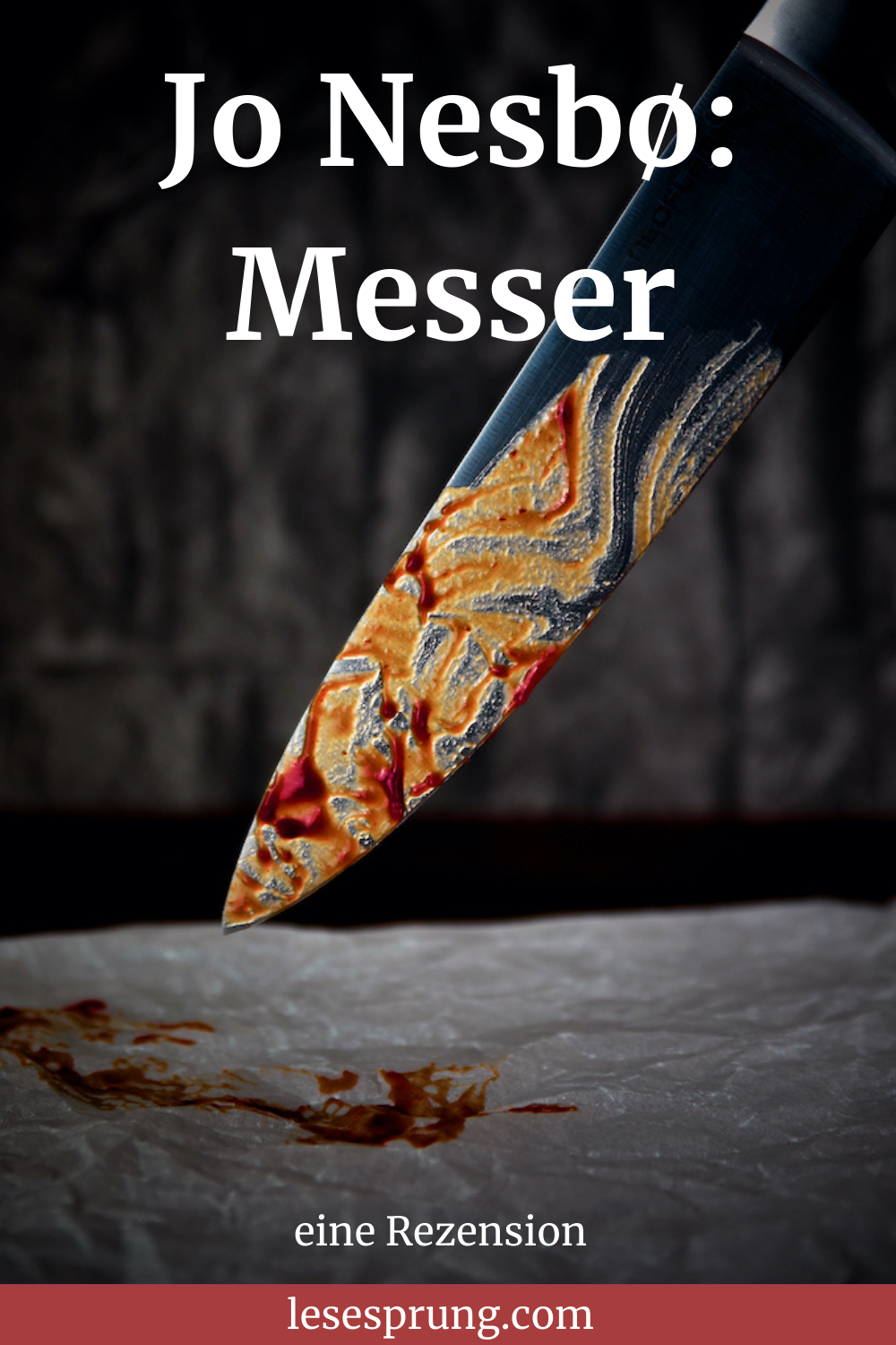 Pin Messer mit Blut