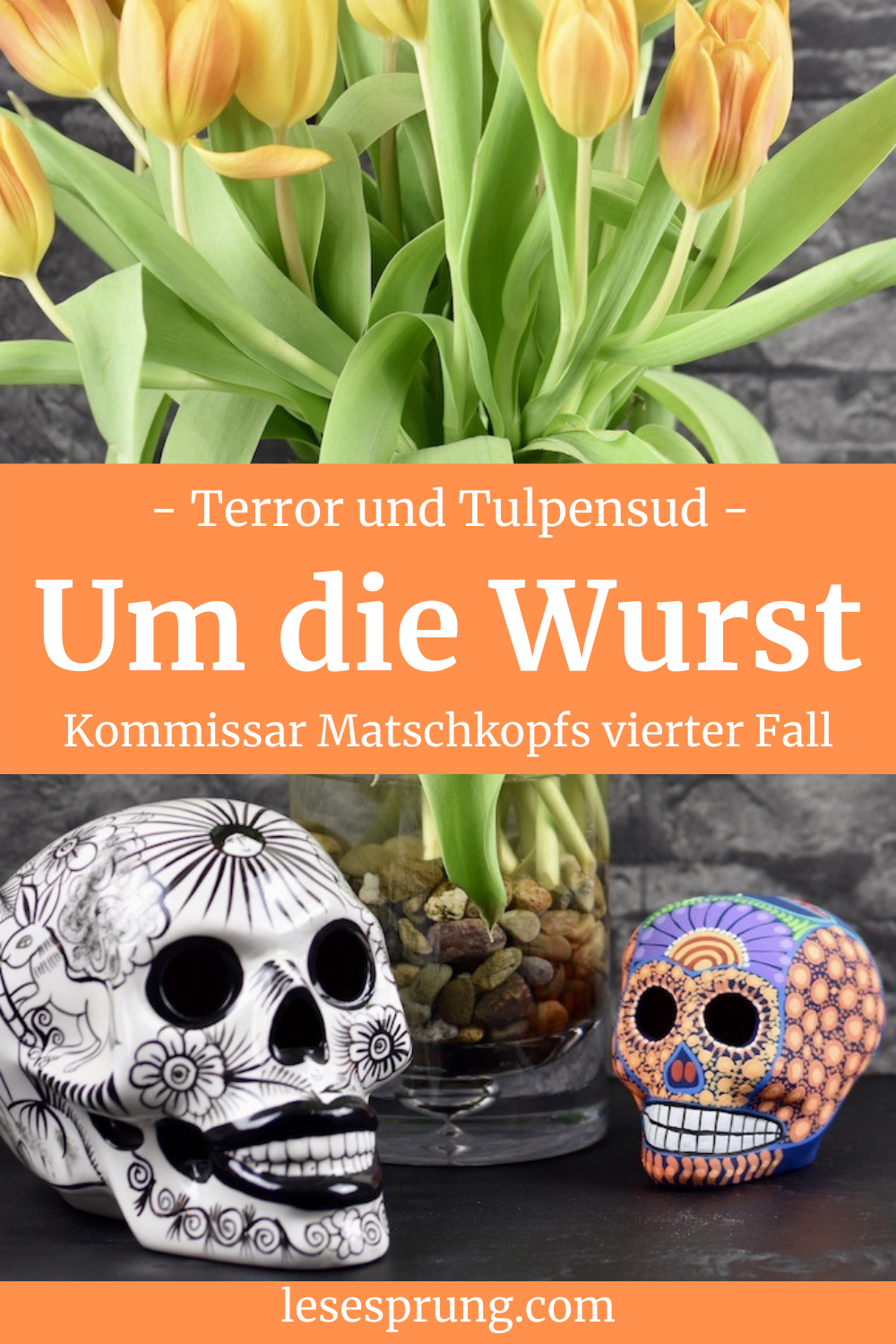 Pin Tulpen und Totenköpfe